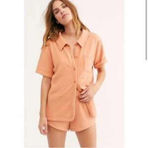 Free People Beach Fresno Set in Orange Size Extra Small